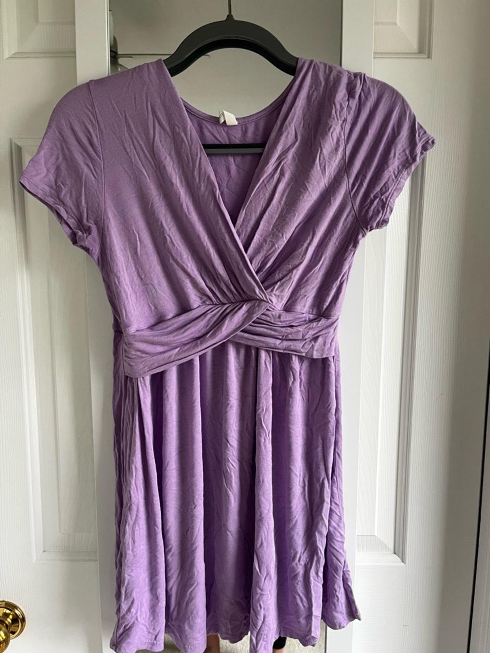 Pinkblush Lavender Twist-Front Maternity/Nursing Top